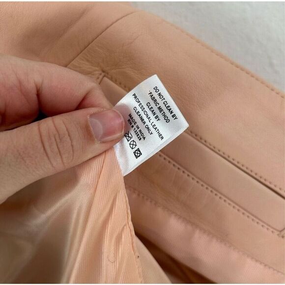 Lovers + friends pink studded heart moto leather jacket size S - Picture 12 of 16